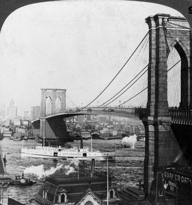 Puente de Brooklyn, Nueva York, EE.UU., principios del siglo XX
