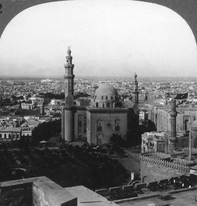 El Cairo - hogar de las mil y una noches, la ciudad más grande de África, Egipto, 1905 de Underwood and Underwood