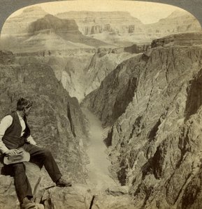 Río Colorado, Gran Cañón, Arizona, EE.UU. de Underwood and Underwood