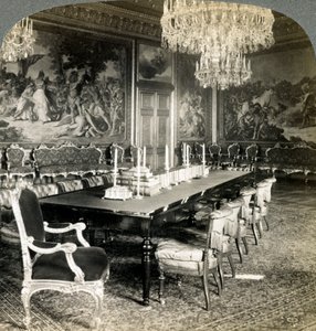 Sala del consejo del Rey Oscar II, Palacio Real, Estocolmo, Suecia de Underwood and Underwood