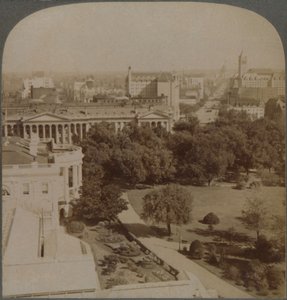 Desde el Departamento de la Marina...pasando por la Casa Blanca y el Tesoro, hasta el Capitolio, Washington, EE.UU., 1902