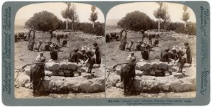 El pozo de José, Dothan, Palestina, 1900 de Underwood and Underwood