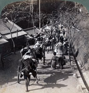 Cabalgata al Templo Daijingu, para el festival sintoísta de adoración a la Diosa del Sol, Yokohama, Japón, 1904