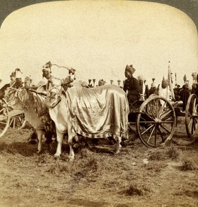 Cañón de plata del Maharajá de Baroda, Delhi, India de Underwood and Underwood
