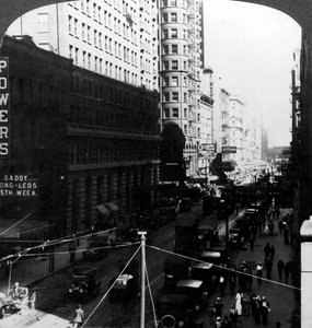 Rascacielos, Randolph Street, Chicago, Illinois, EE.UU. de Underwood and Underwood