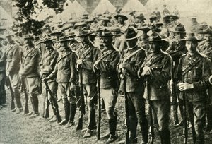 Soldados de Australia, Nueva Zelanda, Canadá y Sudáfrica, 1914-1918, c1920 de Underwood and Underwood