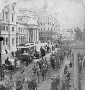 Caballería Ligera Sudafricana, Ciudad del Cabo, Sudáfrica, Segunda Guerra Bóer de Underwood and Underwood