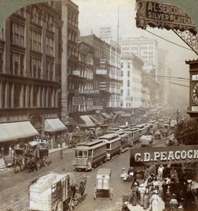 State Street, Chicago, Illinois, EE.UU., 1908
