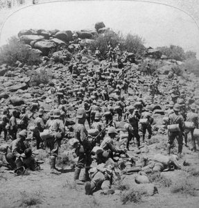 Asalto al kopje bóer por los Suffolks en Colesberg, Sudáfrica, Guerra de los Bóeres, 1900