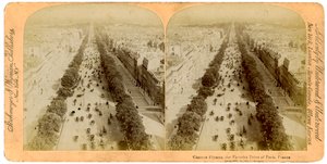 Los Campos Elíseos, París, Francia, 1894 de Underwood and Underwood