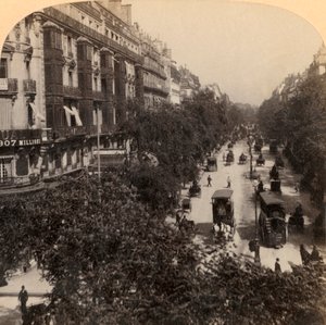 El Gran Bulevar, París, Francia, 1894 de Underwood and Underwood
