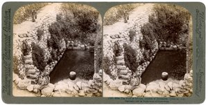 El estanque de Siloé, fuera de Jerusalén, Palestina de Underwood and Underwood