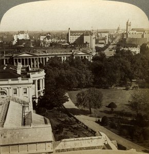La Casa Blanca y el Edificio del Tesoro, Washington DC, EE.UU. de Underwood and Underwood