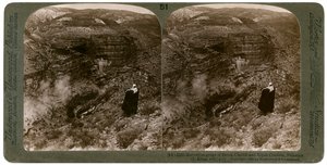 La garganta del arroyo Querit y el convento de Elías, Palestina, 1890