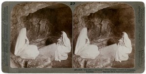 La tumba de Jesús, fuera de Jerusalén, Palestina, 1904 de Underwood and Underwood