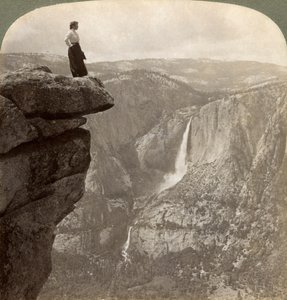 Vista desde Glacier Point, Valle de Yosemite, California, EE.UU., 1902 de Underwood and Underwood