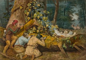 American Frontier Life. "La estratagema del cazador". de Unidentified