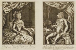 María Antonia y Luis XVI de Unidentified