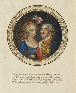 María Antonieta de Austria, reina de los franceses; Luis XVI, rey de los franceses de Unidentified