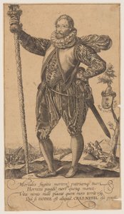 Un hombre-pica girado a la izquierda de Unknown
