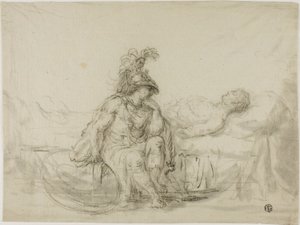 Aquiles Llorando a Patroclo de Unknown