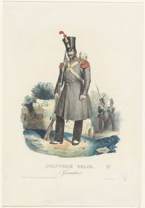 Granadero belga, 1831 infantería belga. (Granadero.) (título sobre el objeto) de Unknown