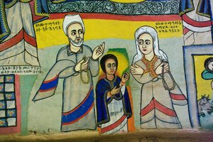 Iglesia Debre Sina Maryam, Gorgora, Lago Tana, Etiopía, África de Unknown