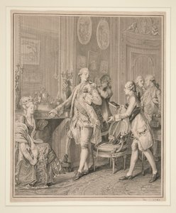 Escena de salón (Preparación para una ceremonia) de Unknown