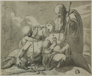 Sagrada Familia con Santo Guerrero de Unknown