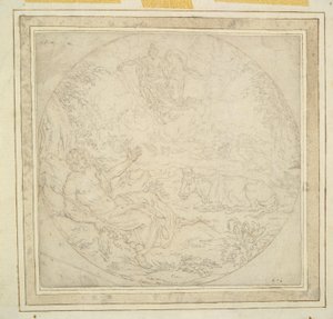 Juno, con pavos reales, muestra Io a Júpiter