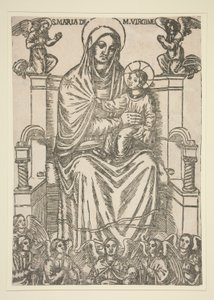 Madonna y la niña entronizada de Unknown