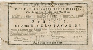 Niccolo Paganini - cartel de Unknown