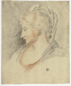 Retrato de mujer de perfil de Unknown