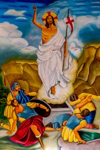 Fresco de la resurrección en la parroquia católica Cristo Risorto de Hedzranawoe, Lomé, Togo de Unknown