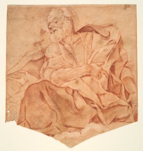 Figura masculina sentada con barba de Unknown