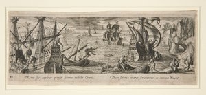 Barcos a lo largo de una costa