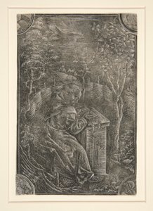 El franciscano, Pelbartus de Temesvar en un jardín de Unknown