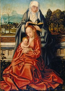 La Virgen y el Niño con Santa Ana, siglo XV de Unknown
