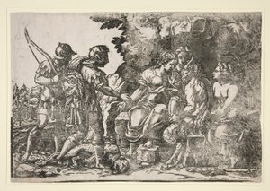 Tetis recomienda a Aquiles a la tutela de Quirón de Unknown