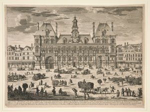 Vista del Hotel de Ville, París de Unknown