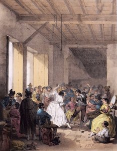 Baile bohemio del siglo XIX - Danza de los gitanos en el siglo XIX de Unknown artist