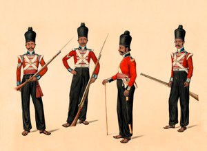 40º Infantería Nativa de Madrás, c.1835 de Unknown
