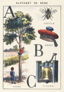 A B C: árbol, abeja, boina, campana de Unknown artist