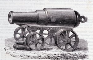 Un rifle Blakely - El Cañón Blakely en la Expo de Londres (1862) de Unknown artist
