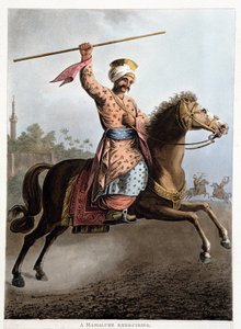 Un mameluco en su caballo - en “Vistas en Egipto, Palestina y otras partes del Imperio Otomano”