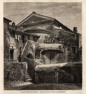 Una cloaca detrás de la capilla de San Crispino de Unknown artist
