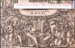 Un concierto (detalle). Portada de Compendium of music de Adam Gumpeltzhaimer de Unknown artist