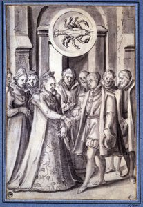 Un matrimonio en el siglo XVII, bajo el signo de cáncer de Unknown artist