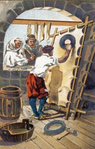 Un fabricante de parroute en 1575. de Unknown artist