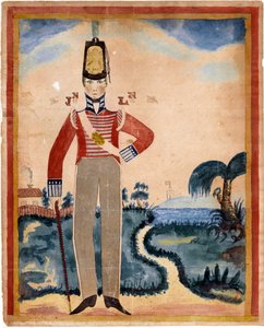 Un soldado del 7º Regimiento de Infantería (Fusileros Reales) en el Caribe de Unknown artist